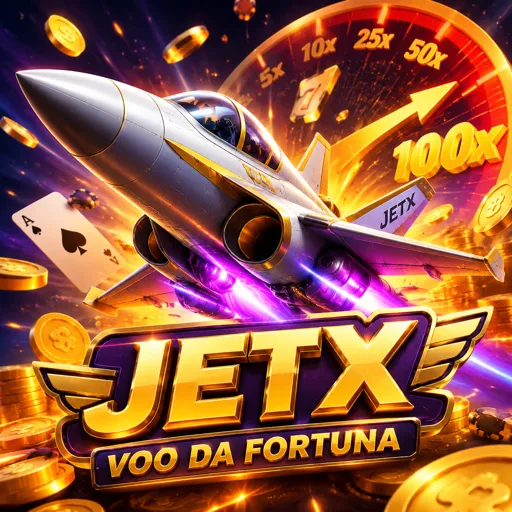 Card do JetX com jato subindo e multiplicador em destaque