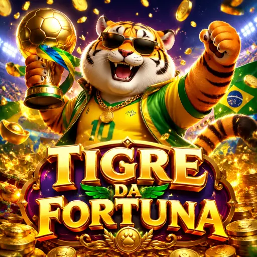 Tela do slot Fortune Tiger com grade de três por três, símbolos e linha de pagamento destacada