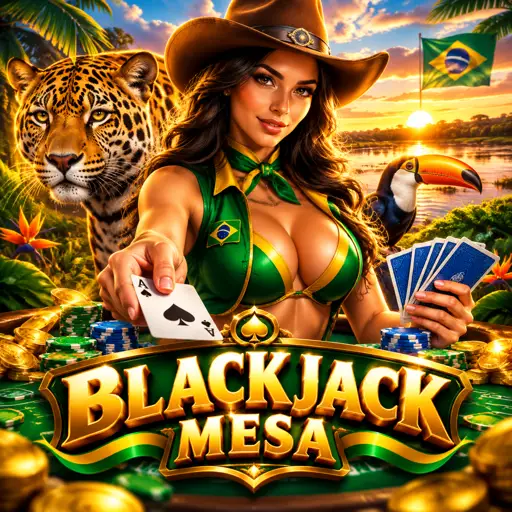 Mesa de blackjack ao vivo com cartas distribuídas e caixas de aposta ocupadas